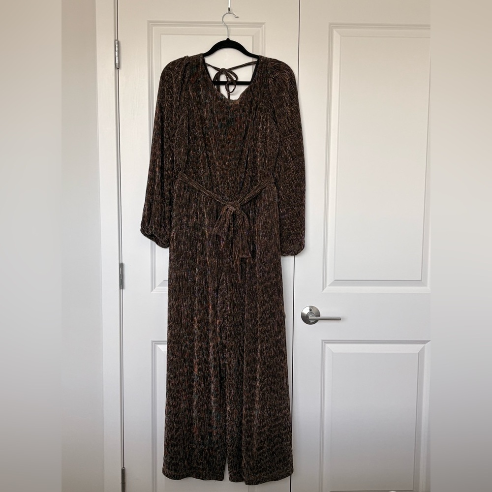 Lane Bryant Black and Gold Jumpsuit